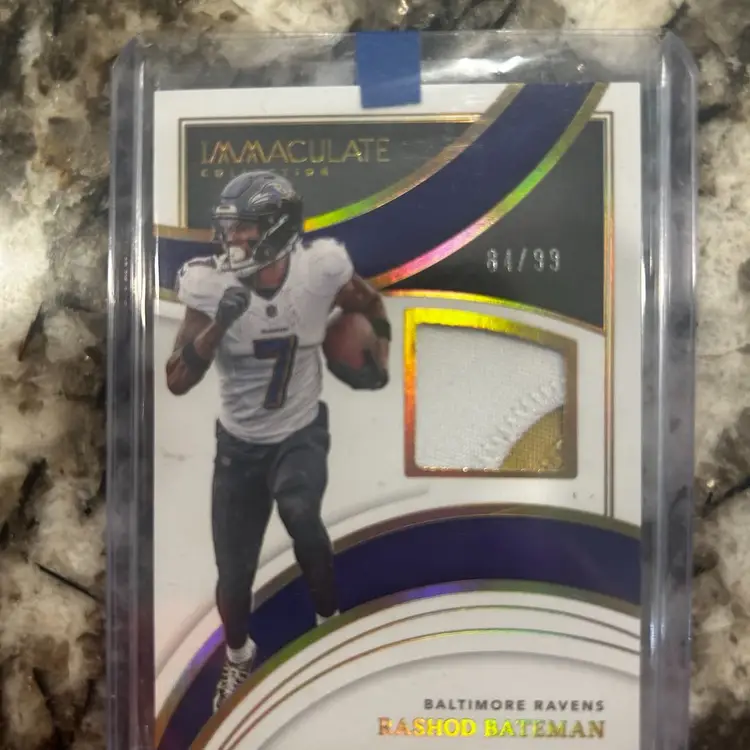 Rashod Bateman 2022 Immaculate Collection Patch /99 Ravens 