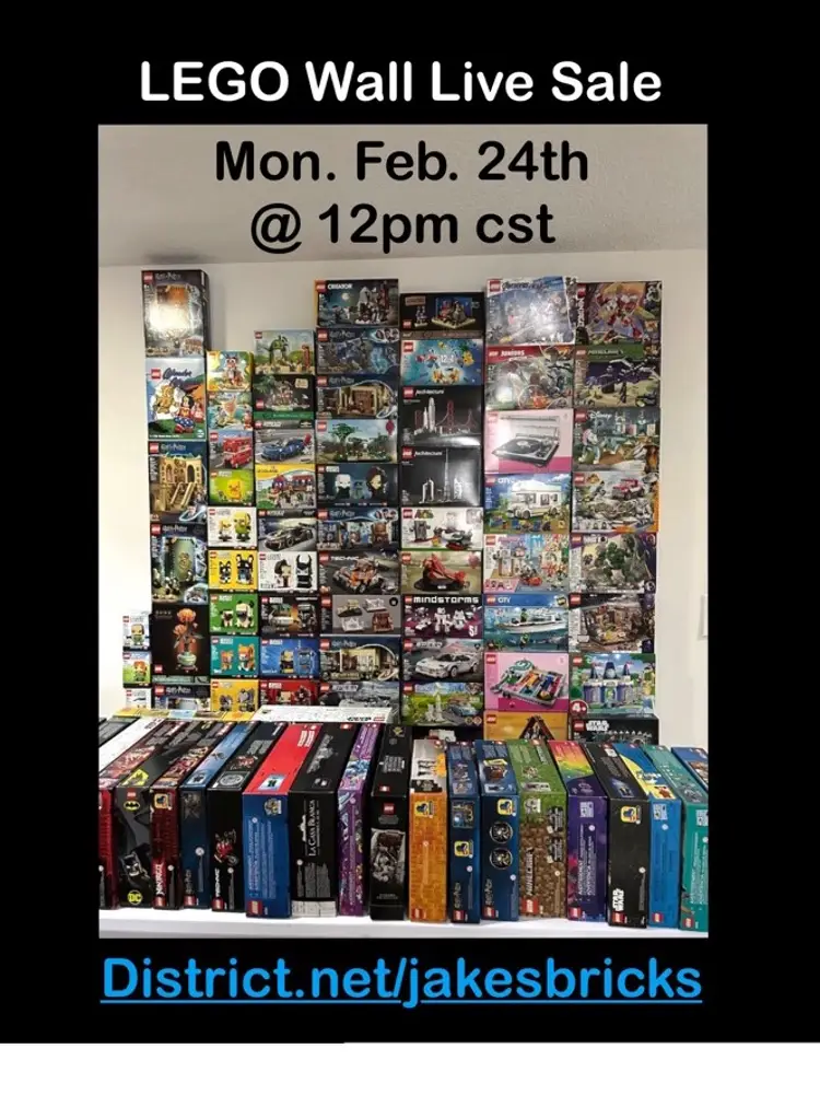 LEGO Wall LIVE Sale! Feb 24th @12pm CST 