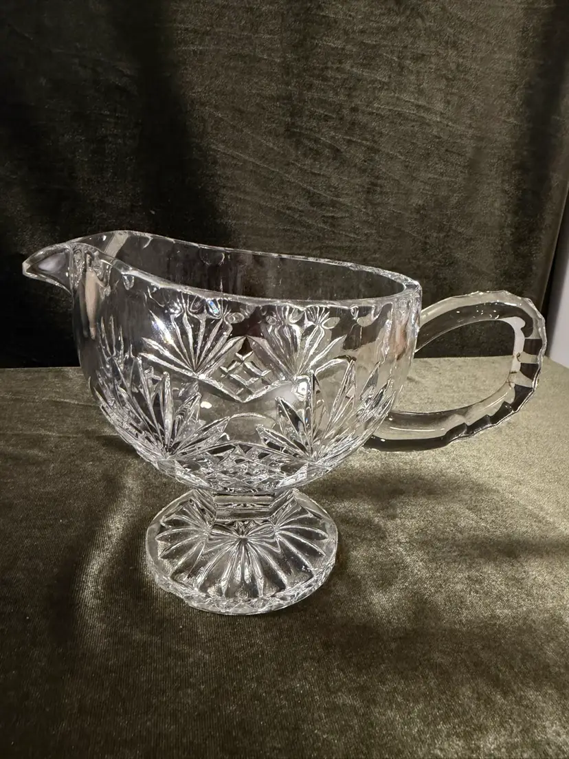 Crystal Clear Industries Essex Gravy Boat Sauce Bowl Pitcher 24% Lead Poland