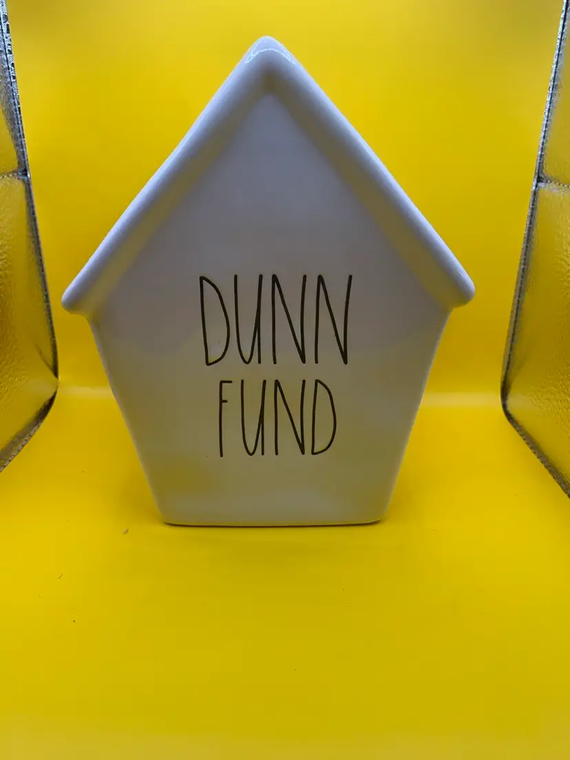 Dunn Fund Ceramic Coin Bank, H: 6 1/2” W: 5 1/4” D: 3 1/4”
