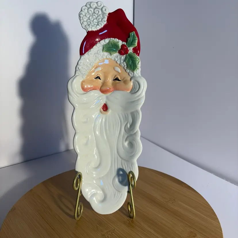 Fitz & Floyd Essentials Snack Therapy Santa Serving Platter Tray 13.5” Christmas