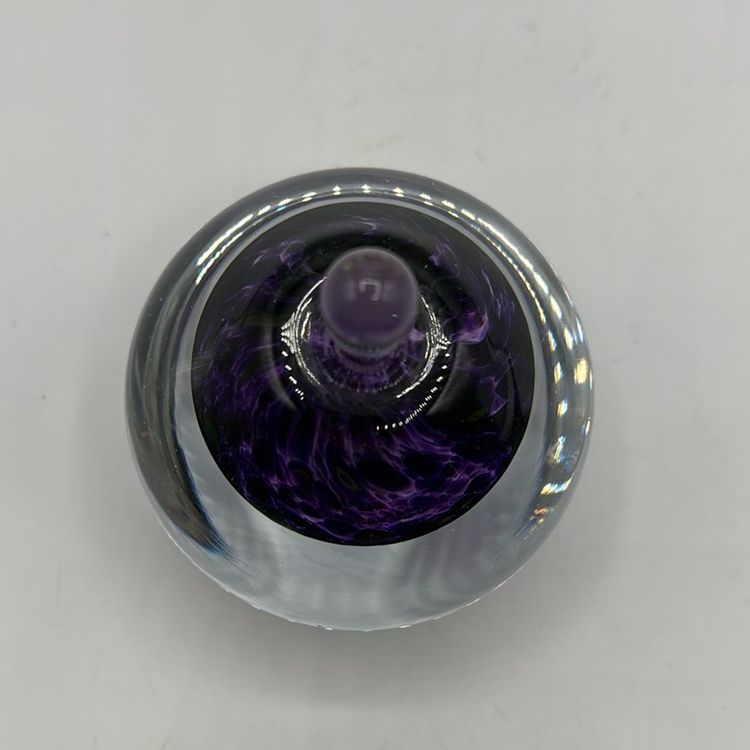 Beautiful Purple Swirl Perfume Bottle Signed 1993