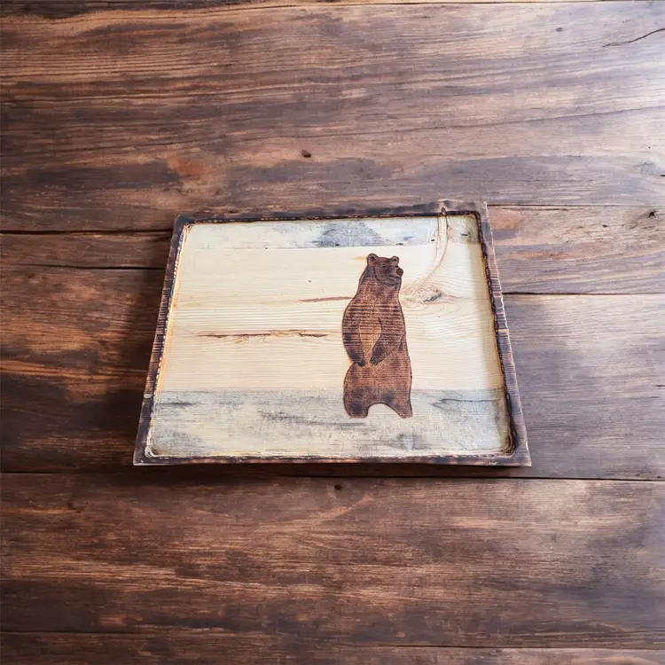 Jackson Hole Wyoming Hand Made Serving Platter.