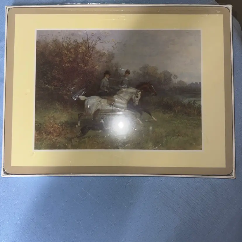 English Life Riding out cork backed placemats sealed in box set of 4