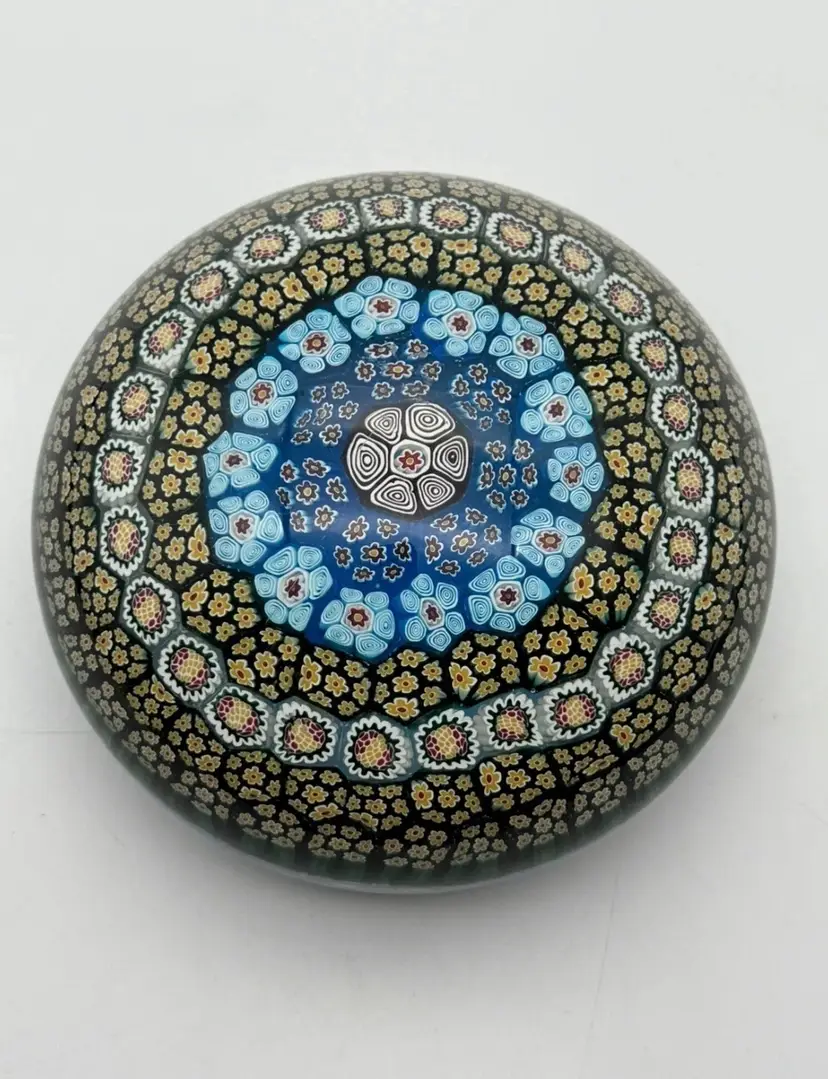 VTG ENORMOUS Large Art Glass Millefiori Paperweight From ALT Furnace Murano READ