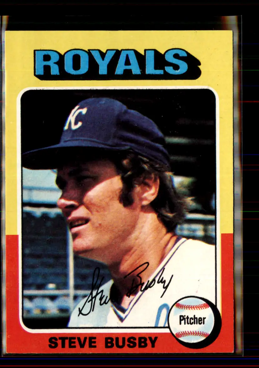 Steve Busby 1975 Topps #120 - Kansas City Royals - (pk4-77)