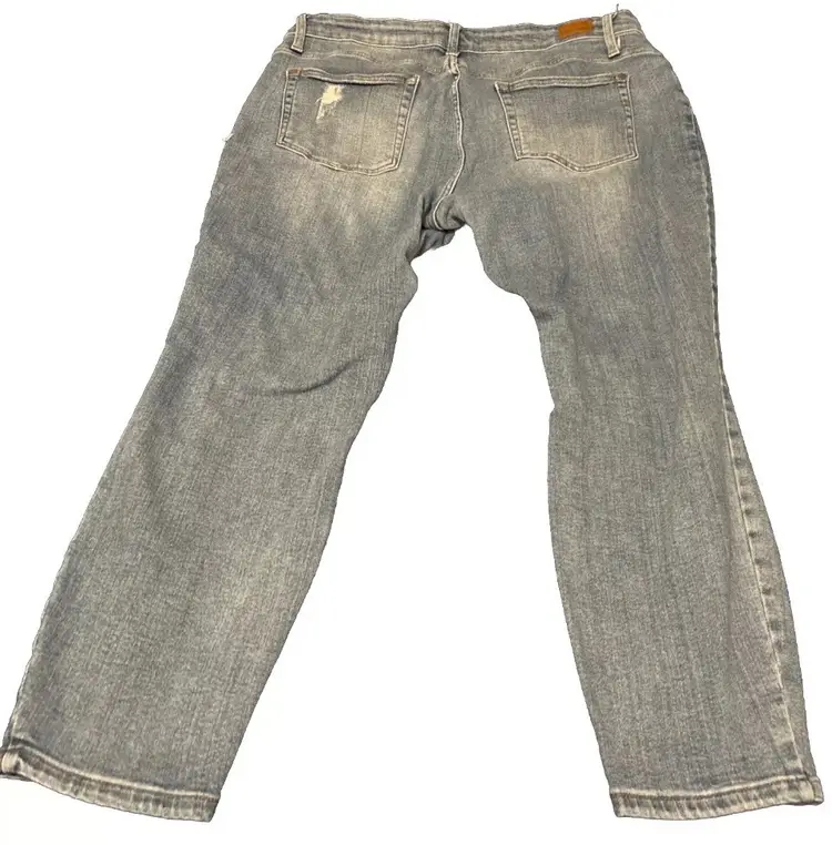 Judy Blue Women's Jeans 20W Distress Ripped Light Wash Relaxed Fit Grunge