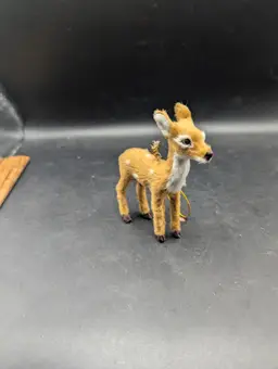Flocked Fawn Christmas Ornament - Spotted Baby Deer Decoration