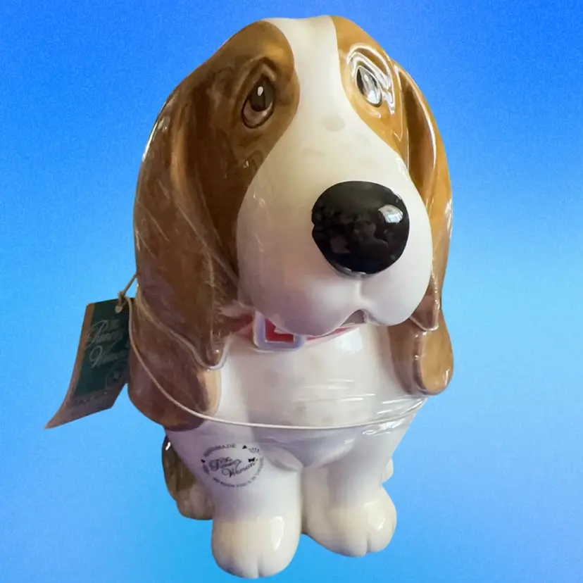 Pioneer Woman Charlie Basset Hound Dog Cookie Jar- New Old Stock