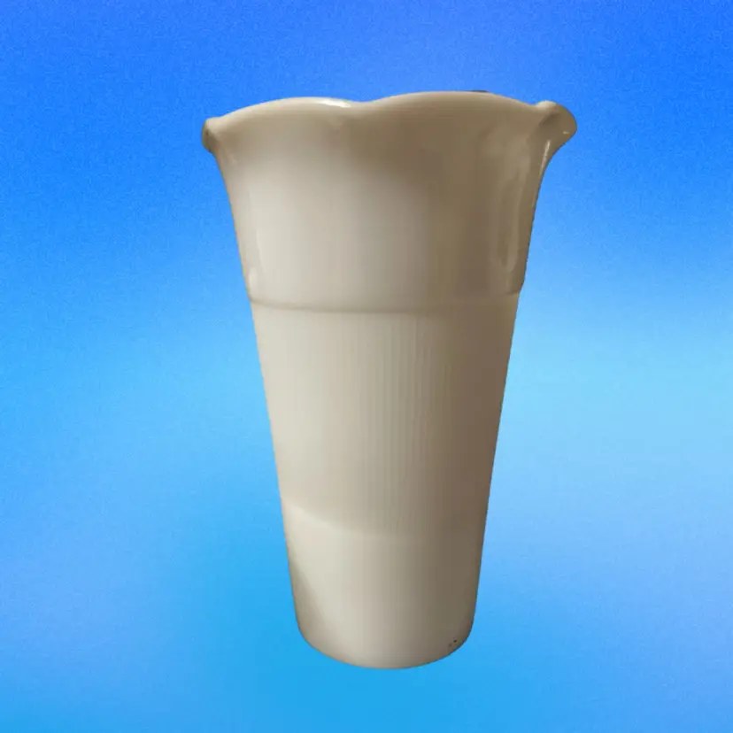 Vintage milk glass vase manufactured by Hazel Atlas