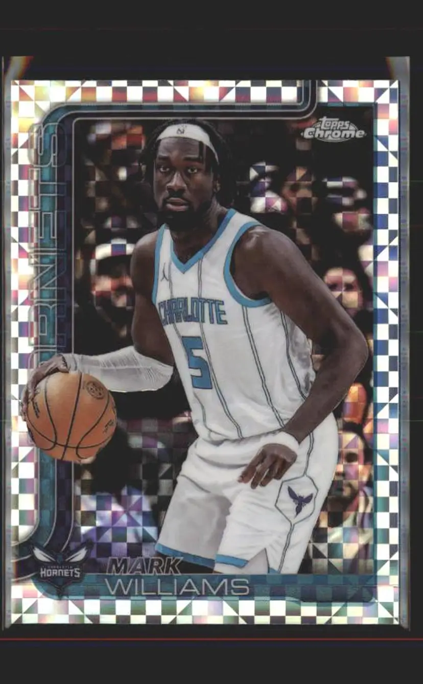 2025-26 Topps Chrome #34 Mark Williams X-Fractor - (137) - Charlotte Hornets