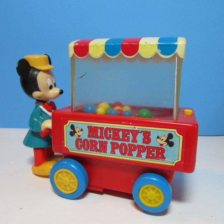 *read* vintage Illco Walt Disney's Mickey Mouse Walking Corn Popper