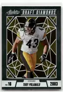 2003 Absolute Football Draft Diamonds Troy Polamalu Card - Steelers