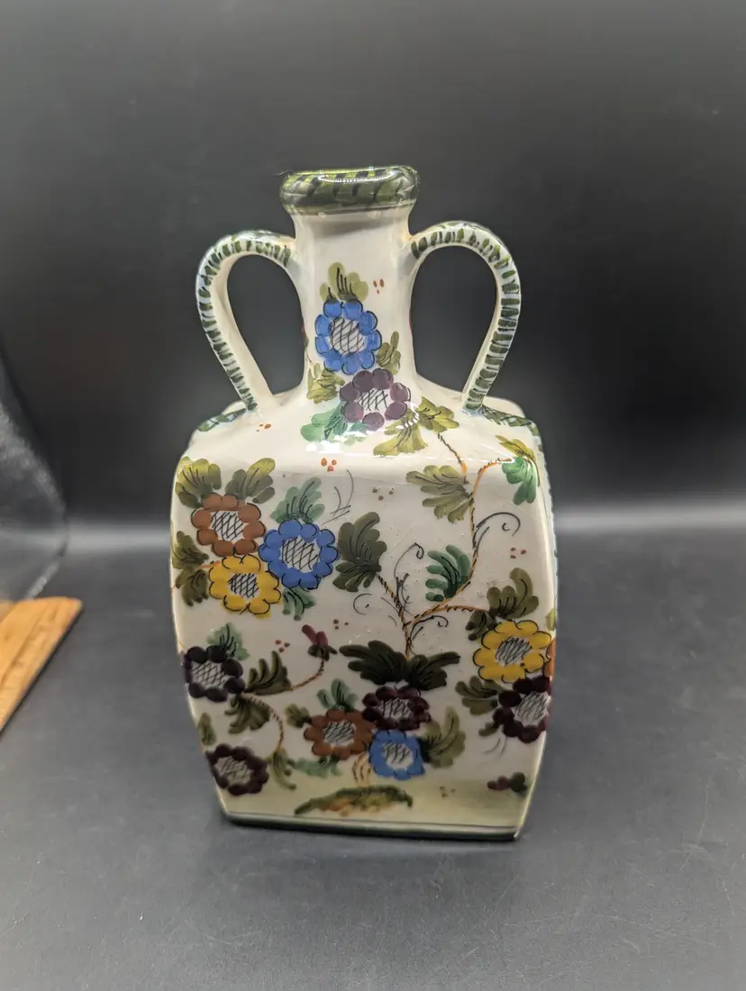 Vintage Ceramic Bottle Identified as a Lux Marmaca Pottery From San Marino, Italy.