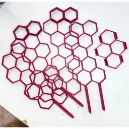 Modular Honeycomb Trellis Set - Matte Plum