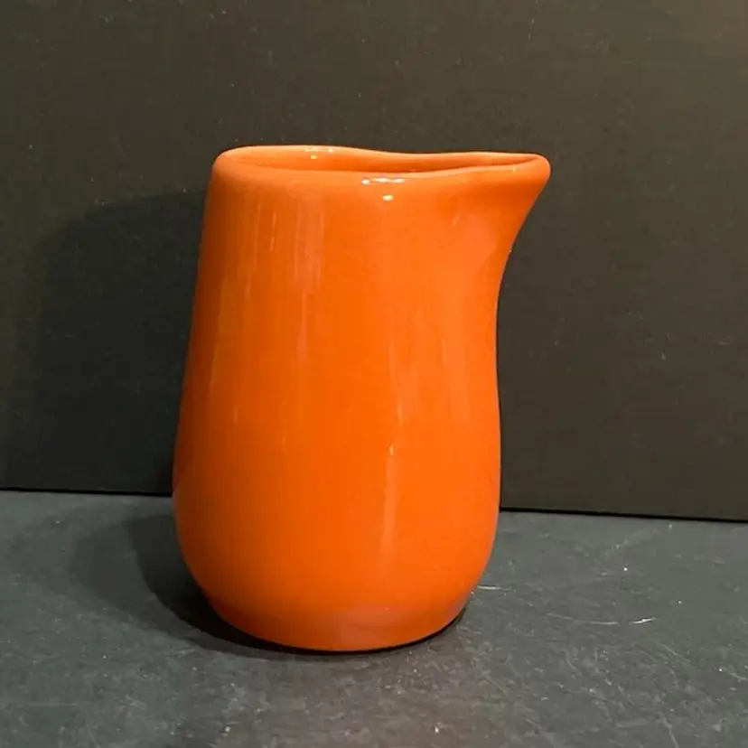 Orange Individual Creamer, USA ~3.5” x 2.5” x 2.25”
