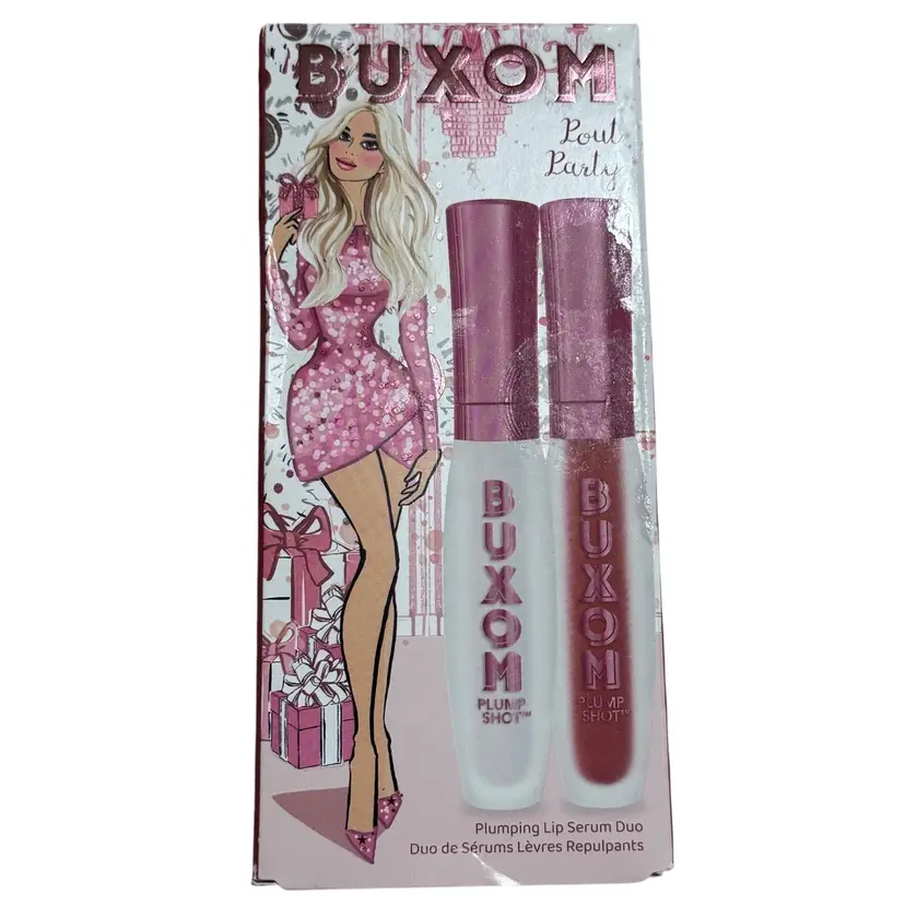 Buxom Pout Party Lip Plumping Serum Duo Dolly Babe Lip Gloss 0.14 fl.oz./4 ml