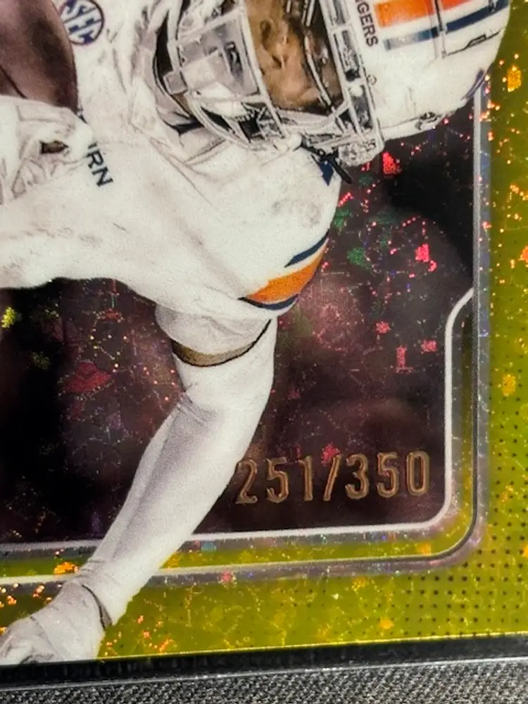 ERIC SINGLETON JR 2025 Bowman Chrome U Yellow Mini Diamonds /350 Auburn A1302