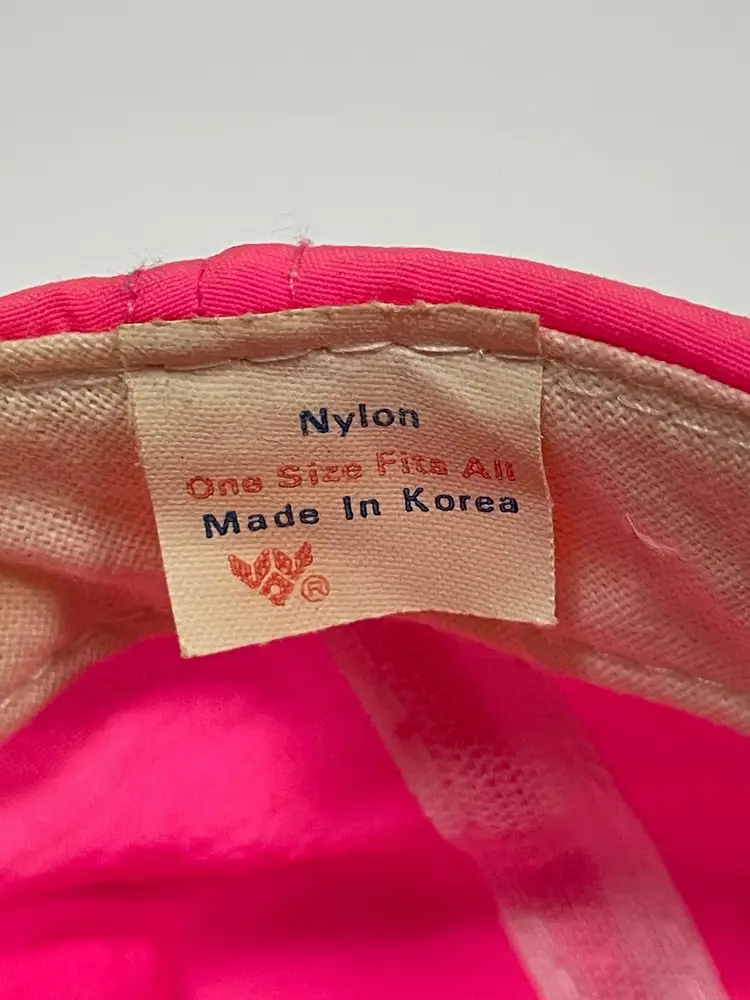 Vintage Hot Pink Fast Track Raceway Hat Cap Made in Korea