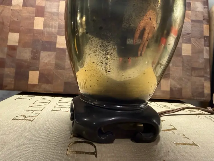 Mid Century Modern Brass Gold Lamp