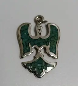 Turquoise Phoenix Bird Pendant