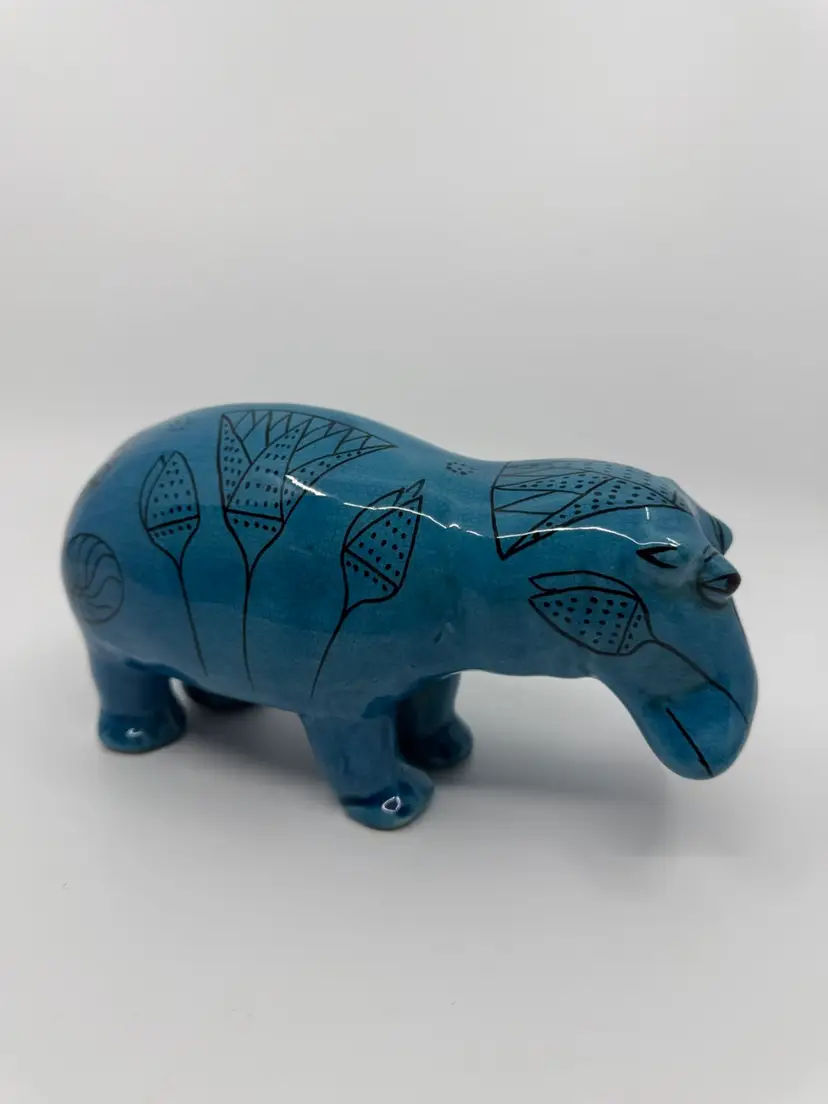 Metropolitan Museum  Blue “ William The Hippo” Replica Figurine 8”L