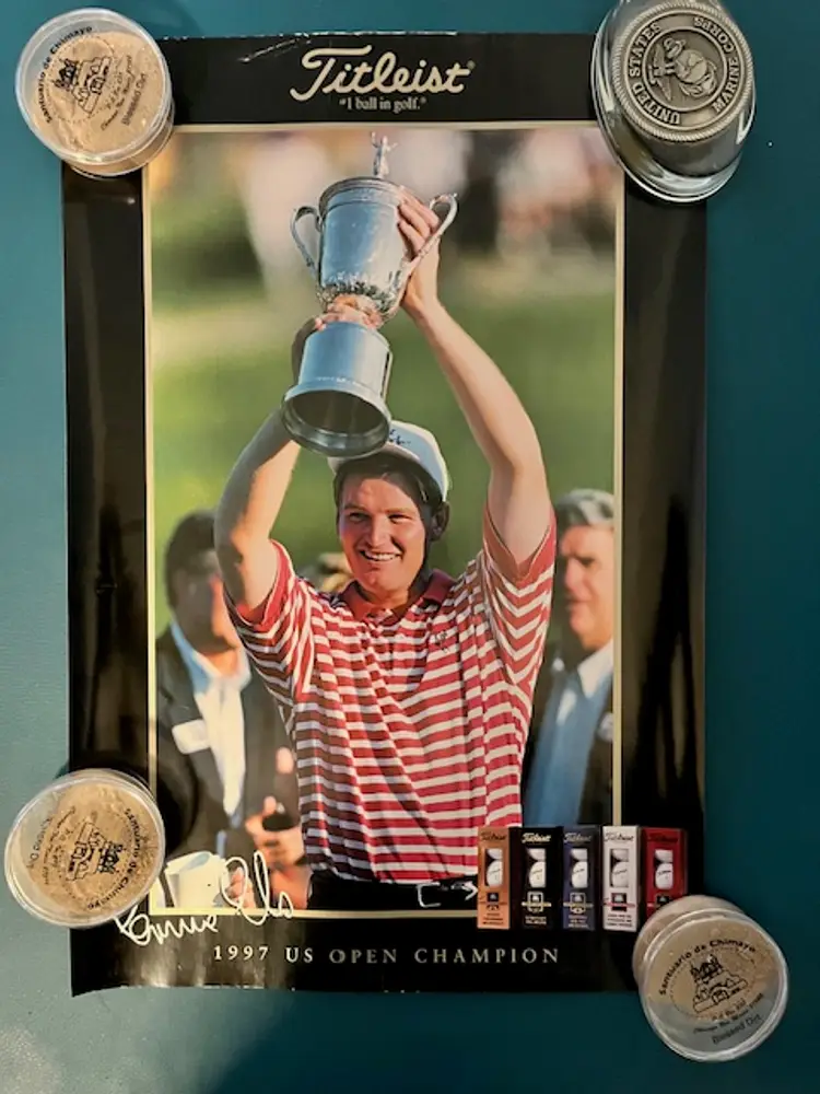 Tiger Woods "The Sands" Nike Poster with Ernie, Davis & Justin Titleist Posters