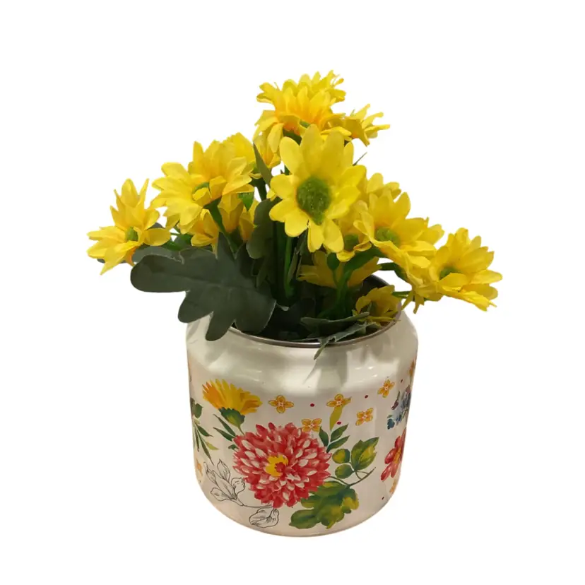 Pioneer Woman Blooming Bouquet Enamel Grease Container