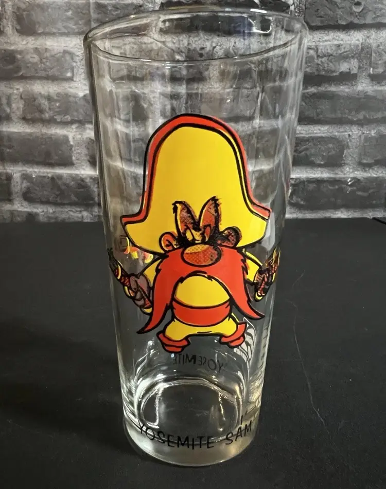 Vintage Pepsi Collector Series Yosemite Sam Warner Bros 1973 Drinking Glass