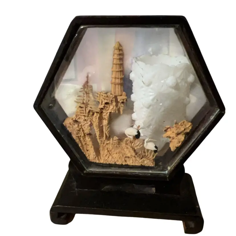 Miniature Asian Cork Diorama 4.75”