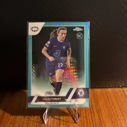 Erin Cuthbert 22/23 Topps Chrome UWCL Aqua Prism Refractor
