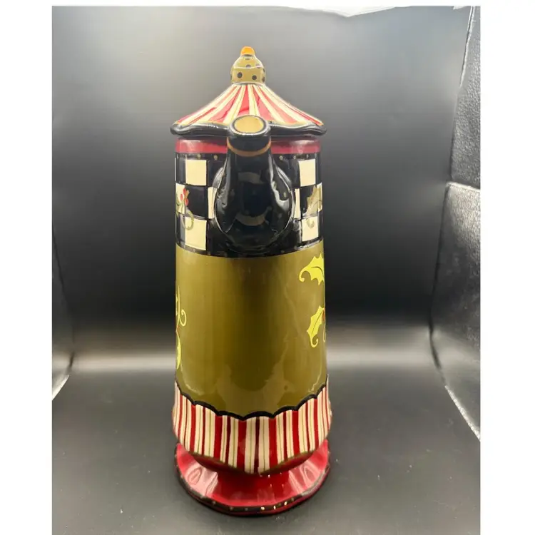 Rare Amber Rose Holly Coffee Pot By Nanette Vacher