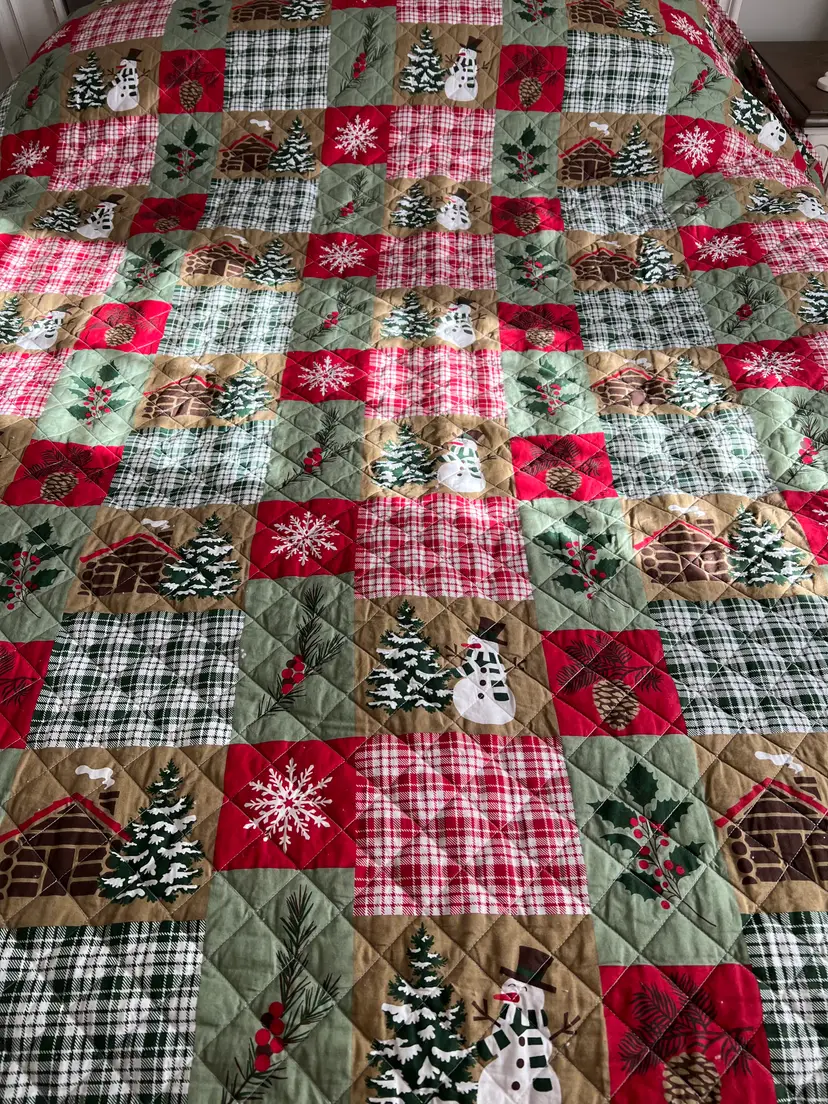 King Christmas Quilt Set