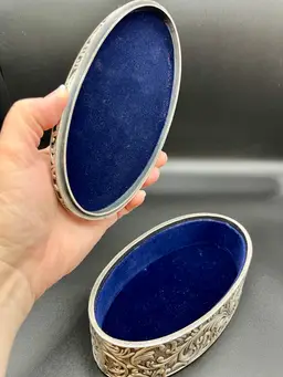 Vintage Jewelry Box W/ Embossed Design | 6.5”