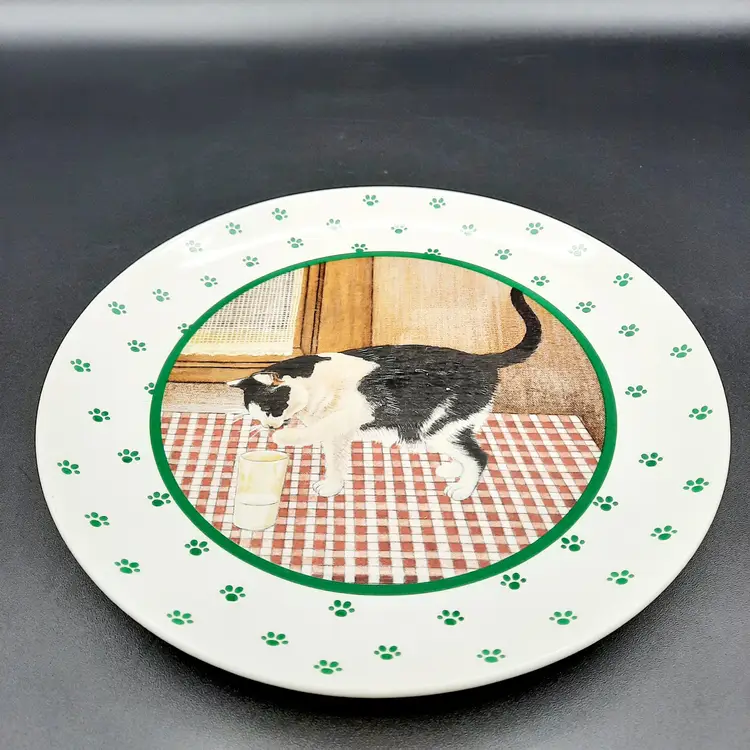 Vintage Lowell Herrero Vandor Japan 1984 Cat Milk Plate