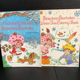 2-Strawberry Shortcake Coloring Books 1981