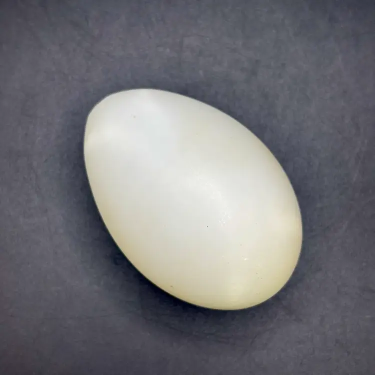 Vintage 3” Hand-Blown Milk Glass Egg No Design