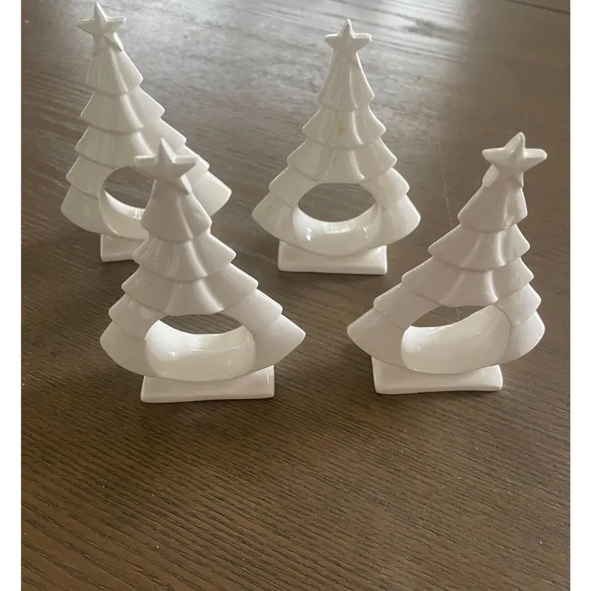 Vintage Christmas Tree Napkin Rings