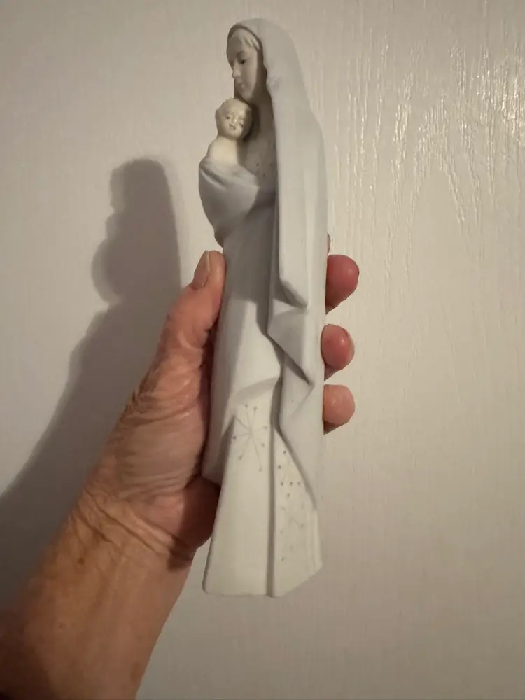 Vintage Lenwile Ardalt Porcelain Madonna And Child Figurine 8”