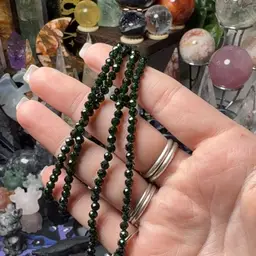 Green Sandstone Faceted Bracelet 4mm