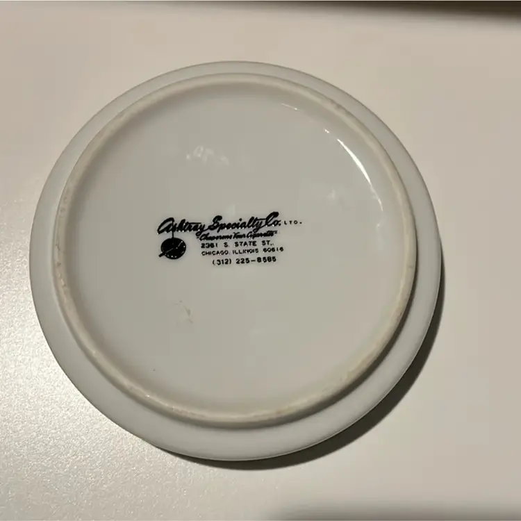 The Raphael Ashtray with gold trim