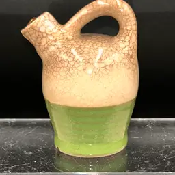 Antique Mohawk Pottery Crème de Menthe Miniature Salesman’s Sample Whiskey Jug