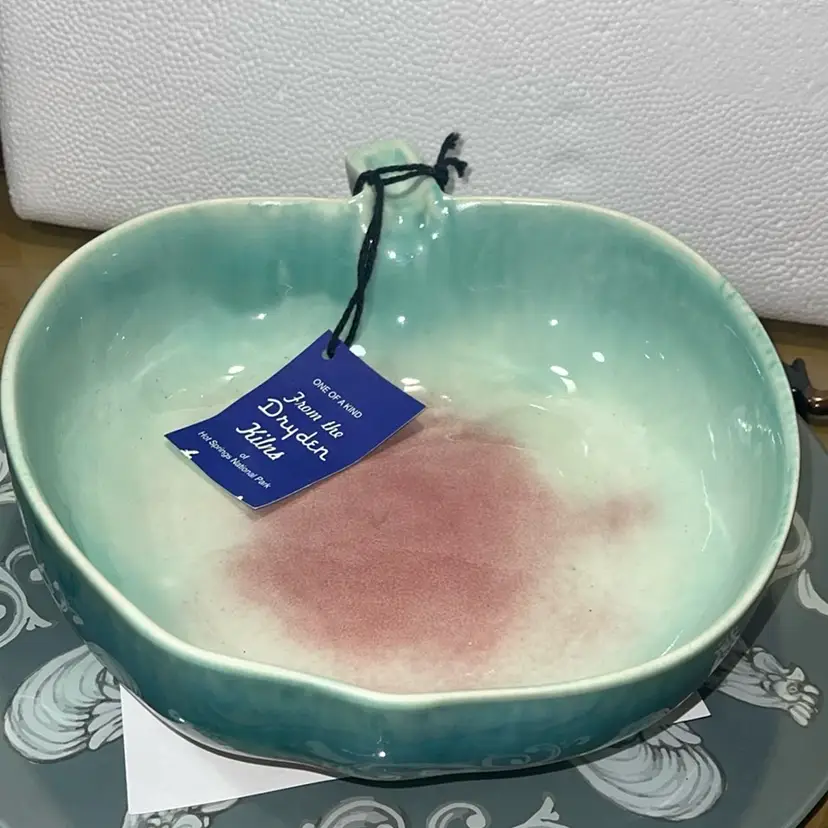 Dryden Apple Dish 8.5” x 2.5”  With Tag Dated 1995