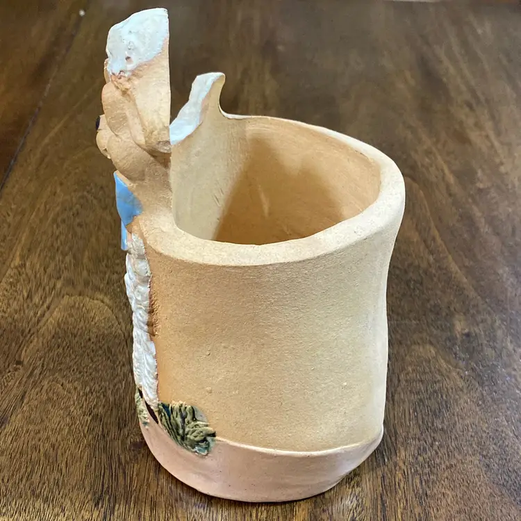 Signed HINDT SK Pottery Lamb Planter