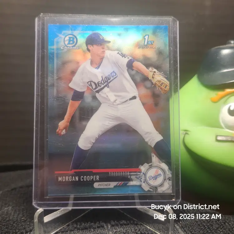 2017 Bowman Draft Chrome Sky Blue - Morgan Cooper Los Angeles Dodgers 8/399