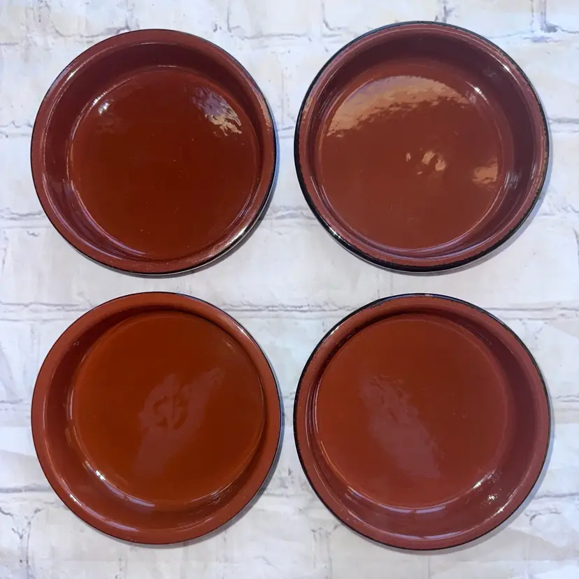EXCellent Used Condition Cermer Terracotta Ramekins Crem Brûlée Bowls Set Of 4