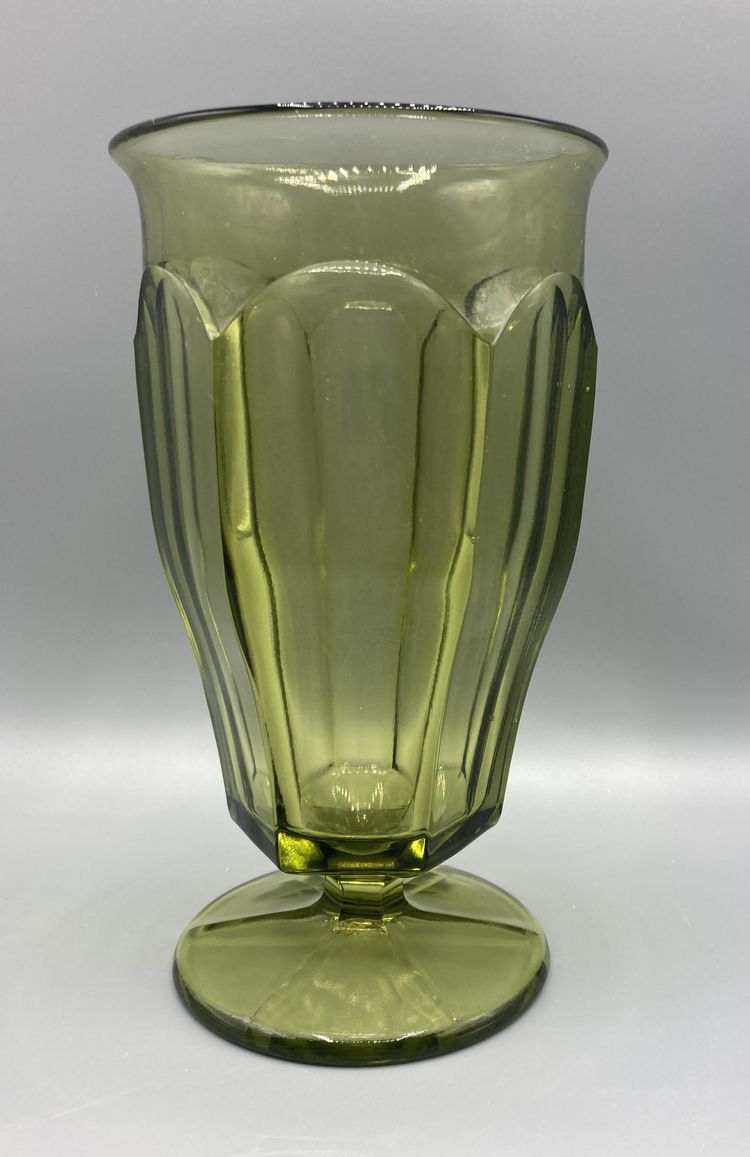 Imperial Glass Old Williamsburg Verde Light Green Iced Tea Glass - Vintage