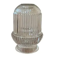 Homco Clear Ribbed Glass Fairy Lamp