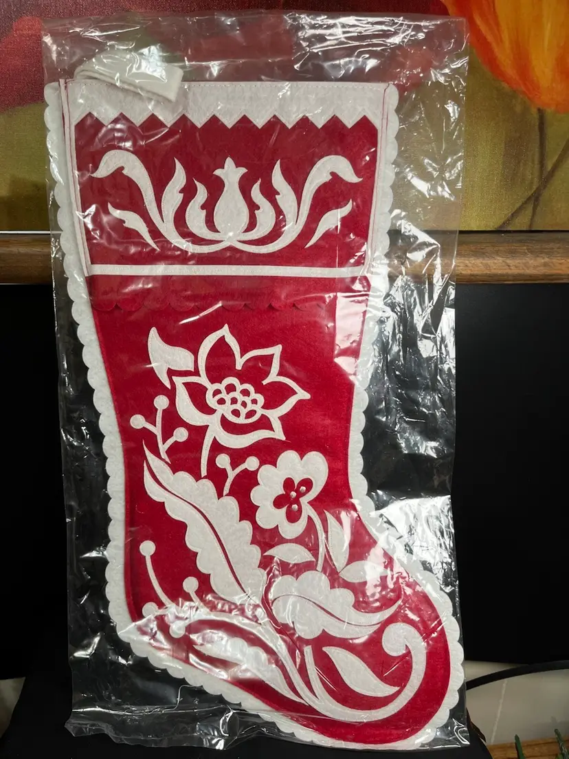NOS Felt Christmas Stocking