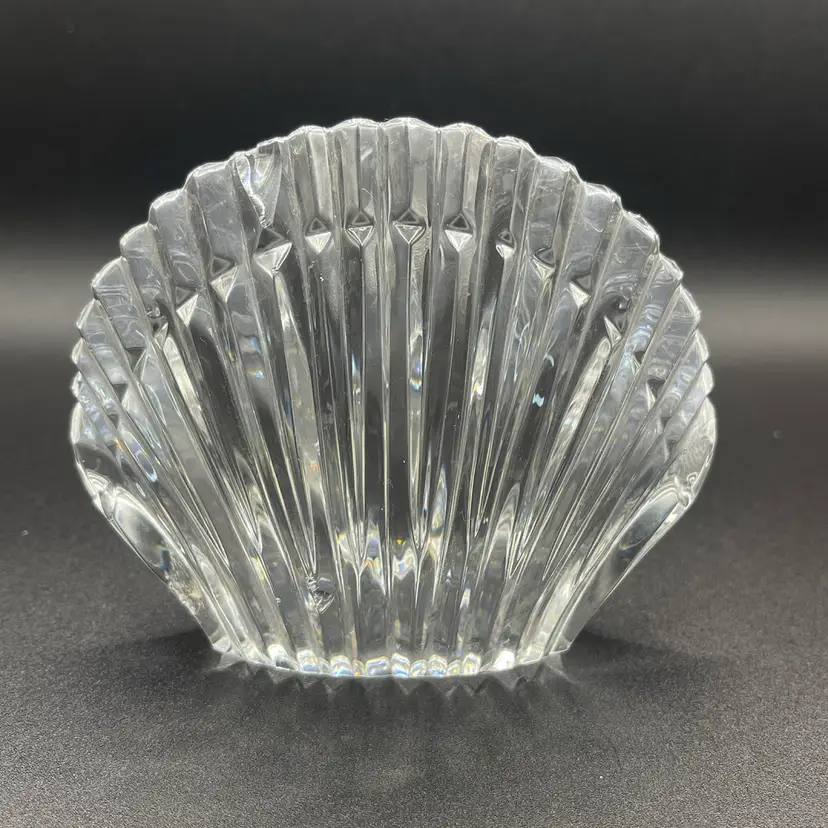 Vintage Waterford Crystal Shell Paperweight- Please Read